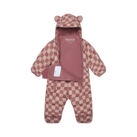 Quilted Onesie | Pink Micro Cord