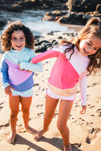 girls bright pink swimwear