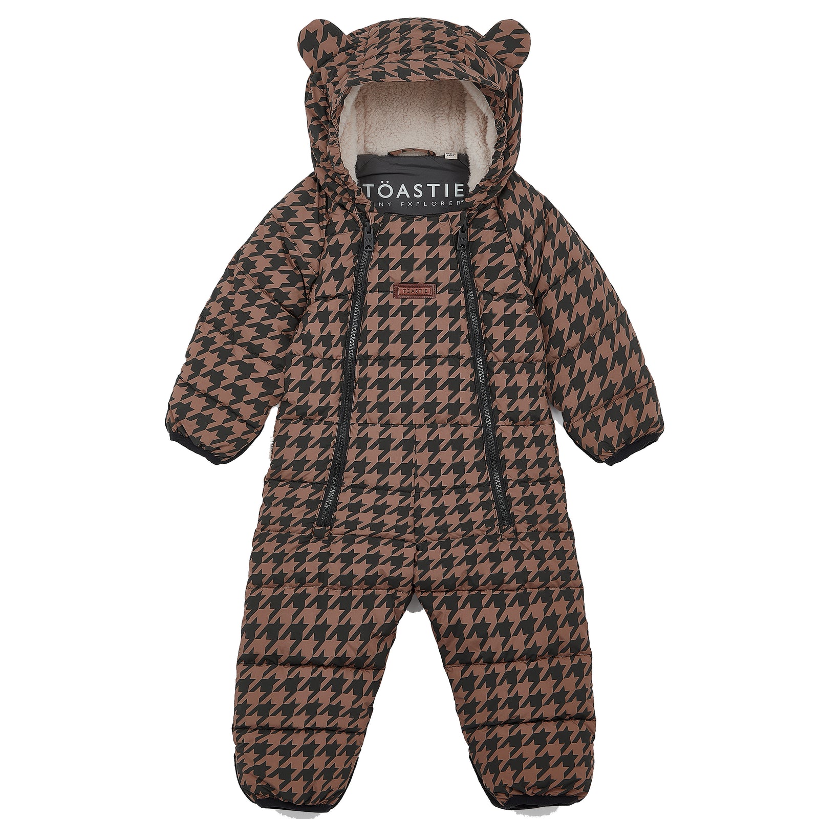 Quilted Onesie | Toffee Houndstooth