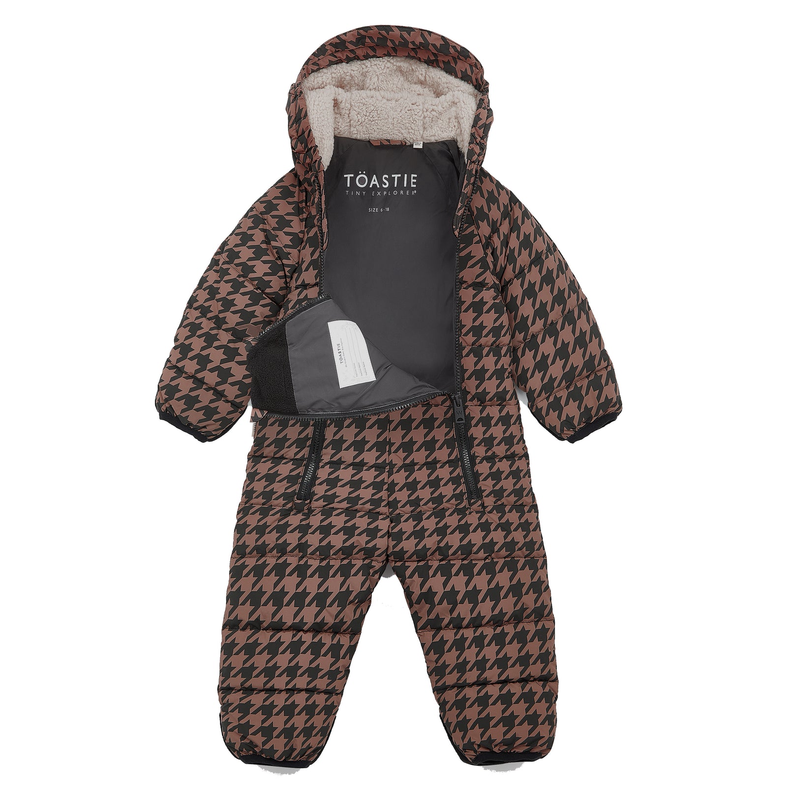 Quilted Onesie | Toffee Houndstooth