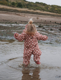 Quilted Onesie | Pink Micro Cord