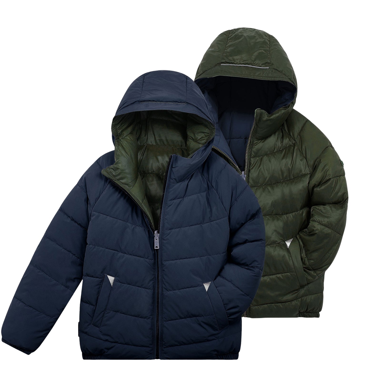 Ink Navy | Balsam Khaki EcoReversible Puffer