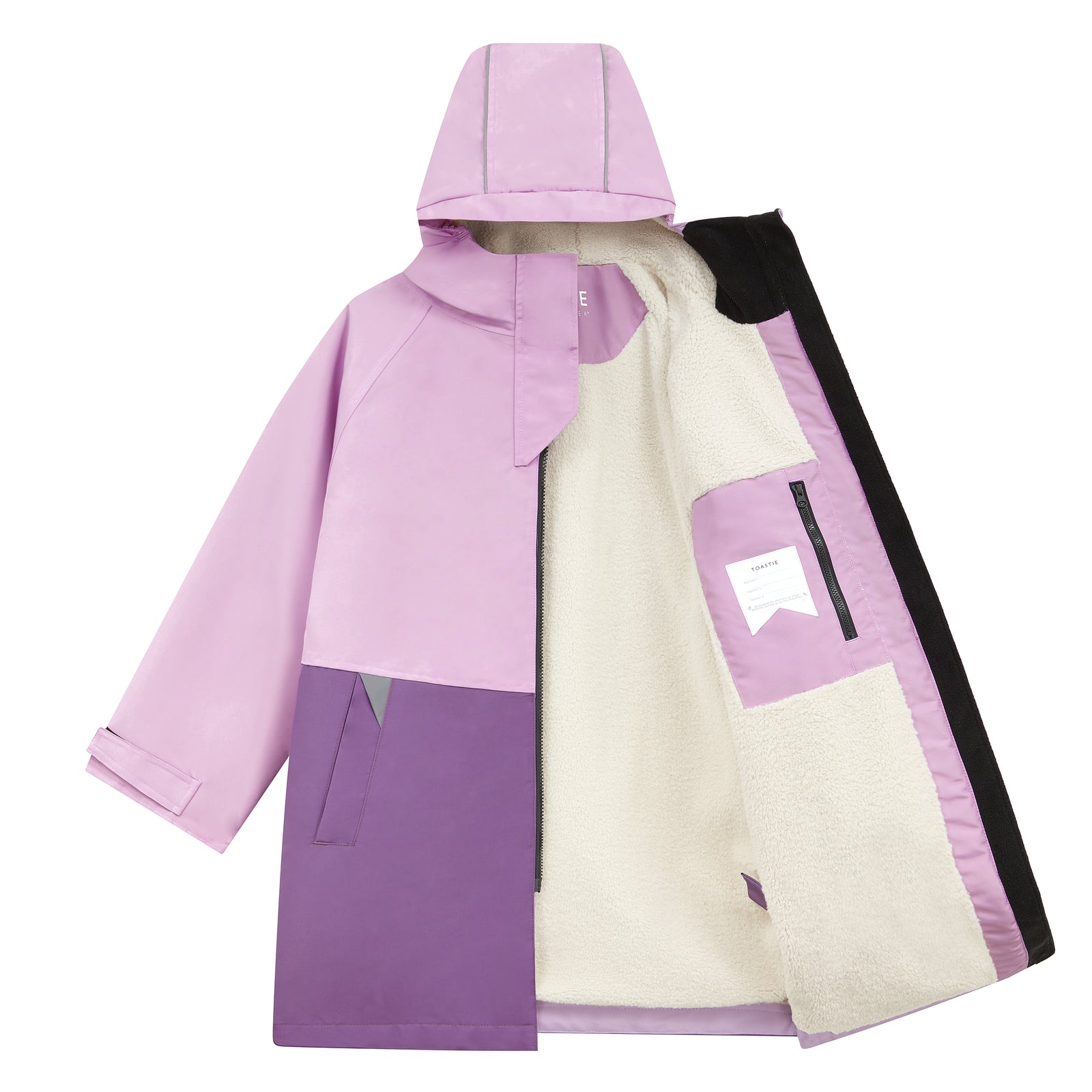 sherpa lined kids changing robe