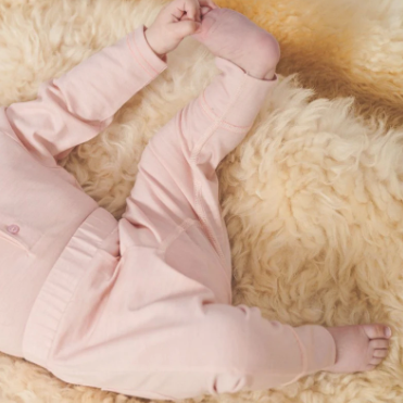 Smalls Merino Aroha Baby 24hr Trouser | Pink Peach Blossom