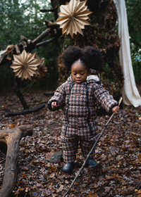 Quilted Onesie | Toffee Houndstooth