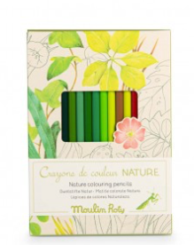 Moulin Roty 12 Colouring Pencils + Nature Cards