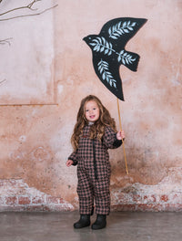 Quilted Onesie | Toffee Houndstooth