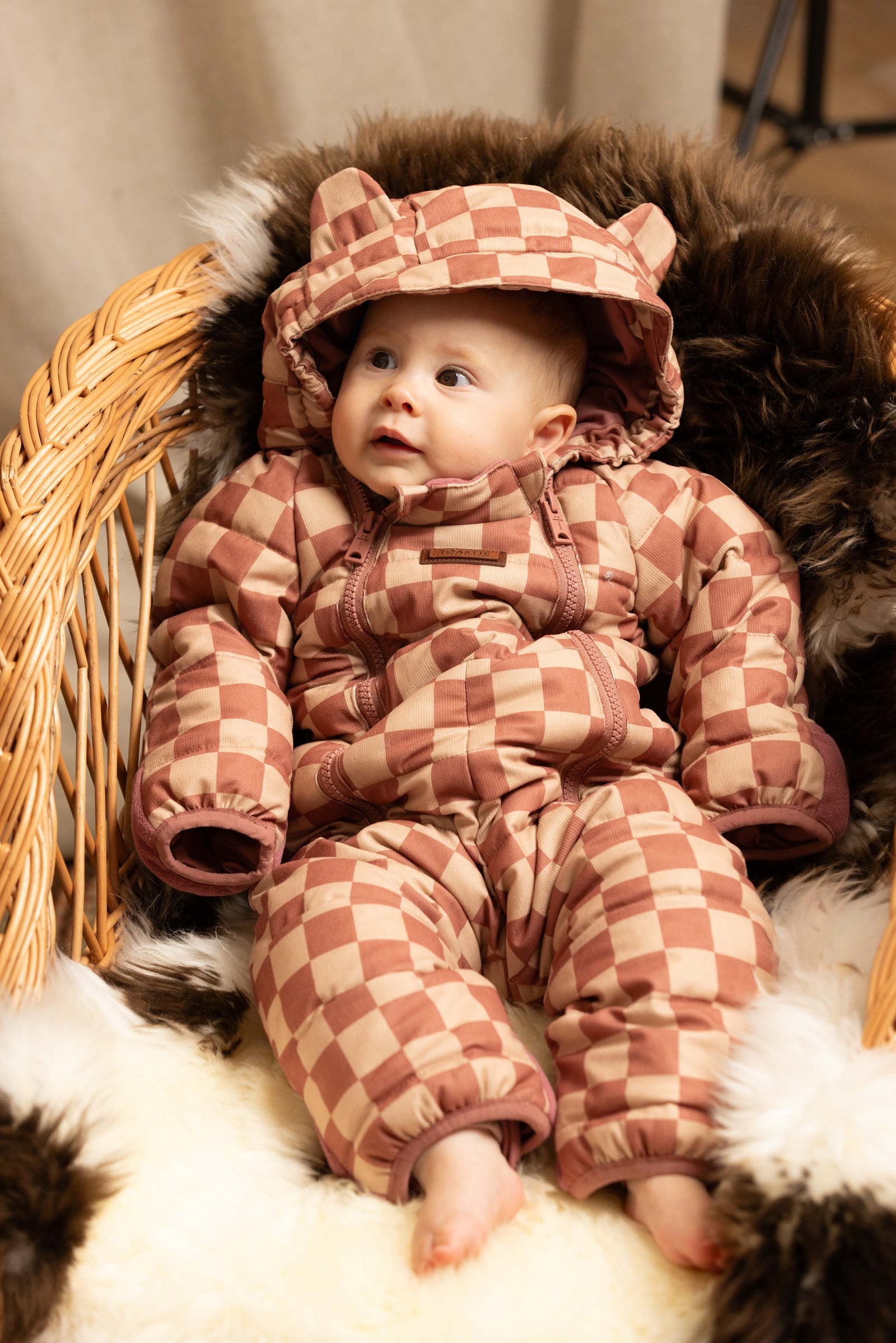 Quilted Onesie | Pink Micro Cord