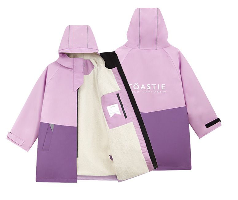 girls lilac changing robe