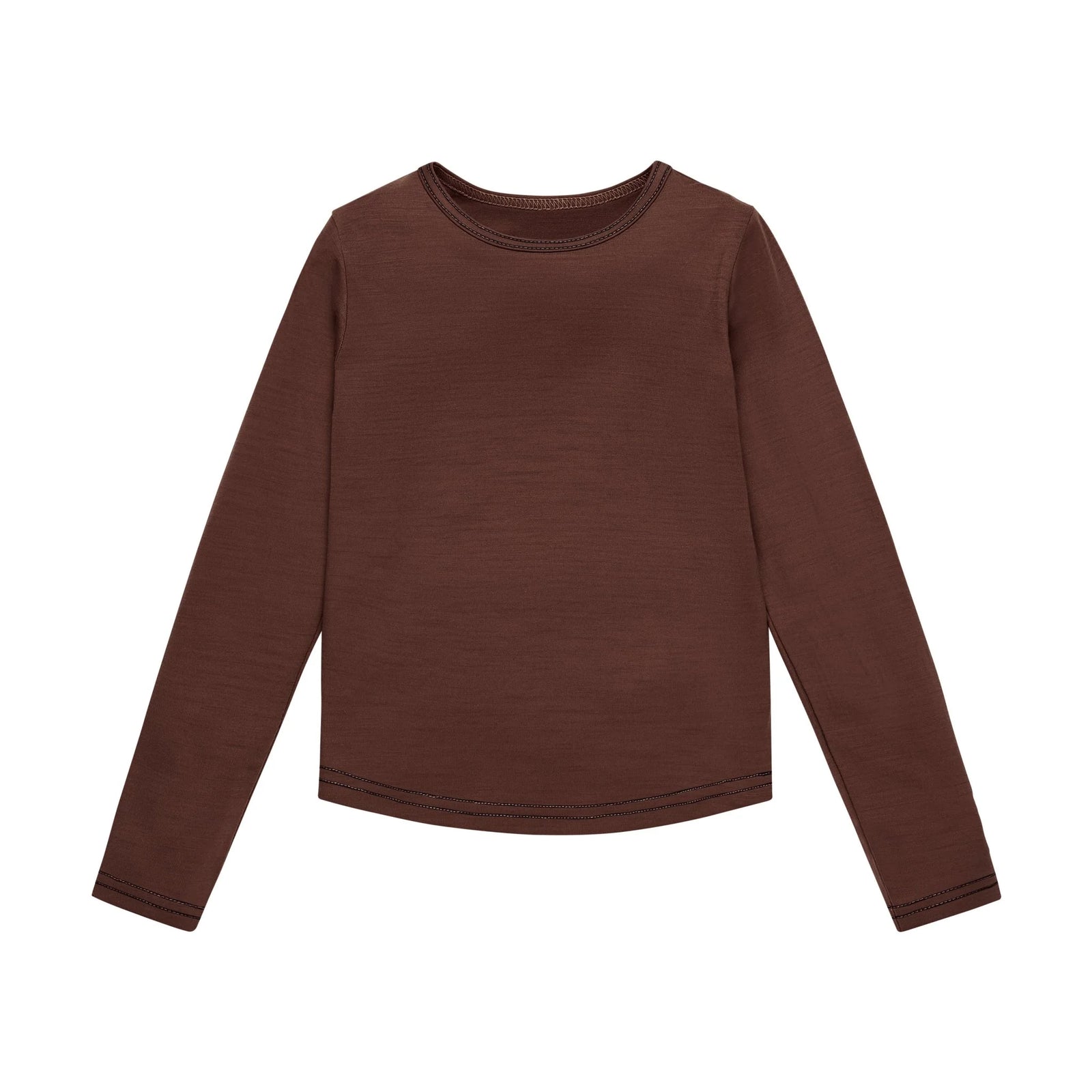 Smalls Merino Long Sleeve Top  | Chocolate Brown