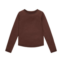 Smalls Merino Long Sleeve Top  | Chocolate Brown