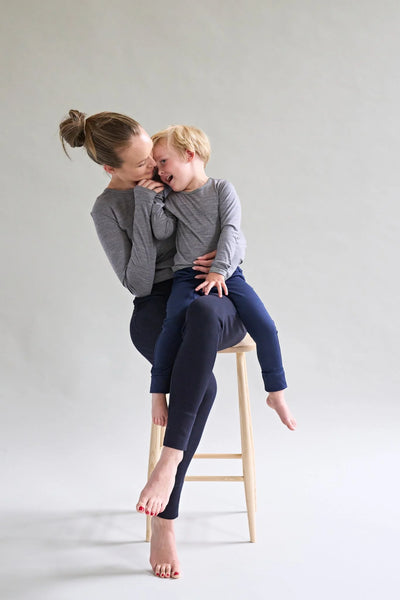 Smalls Merino Long Sleeve Top | Grey Marle