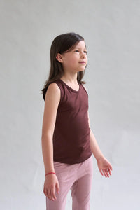 Smalls Merino Tank | Chocolate Brown