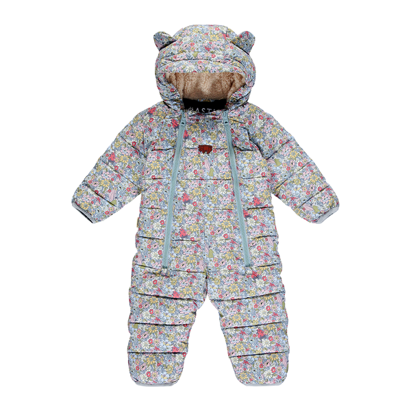 Wild Blue Rose Garden Quilted Onesie