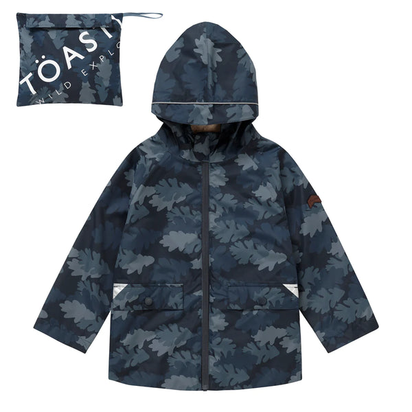 Navy Leaf Camo Pac a Mac Waterproof Raincoat