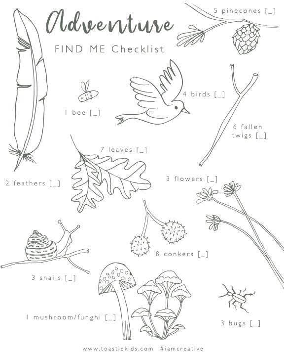 Adventure 'Find Me' Checklist