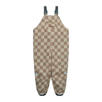 All Season Waterproof Dungaree | Caramel Checkerboard