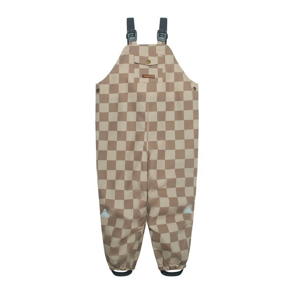 All Season Waterproof Dungaree | Caramel Checkerboard