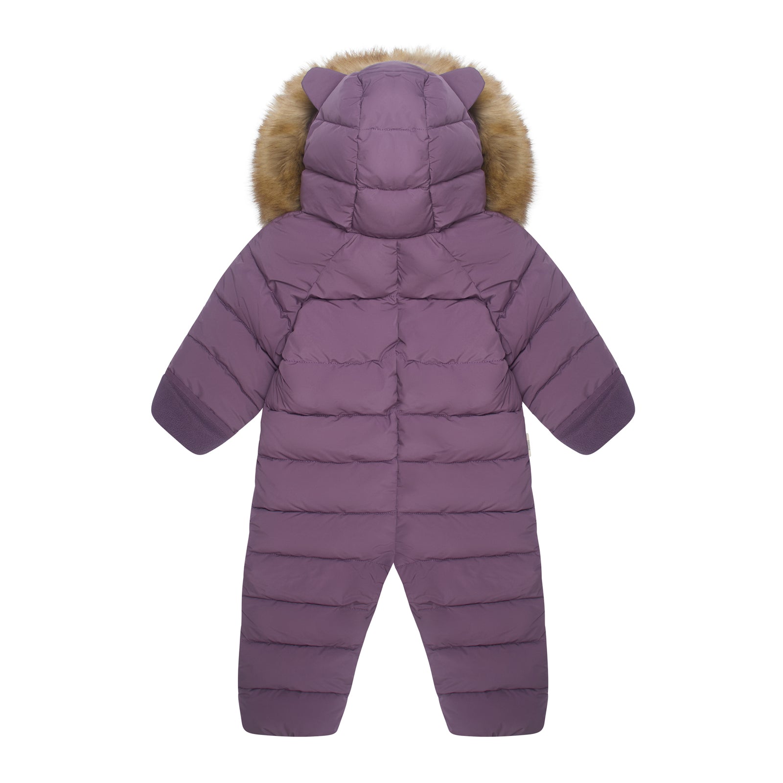 Fur Trim Quilted Onesie | Mauve