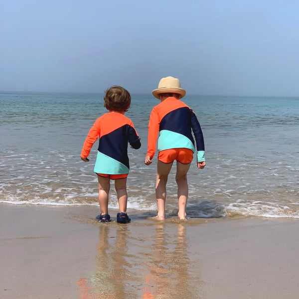 UV Protector Swim Top | Orange Sky