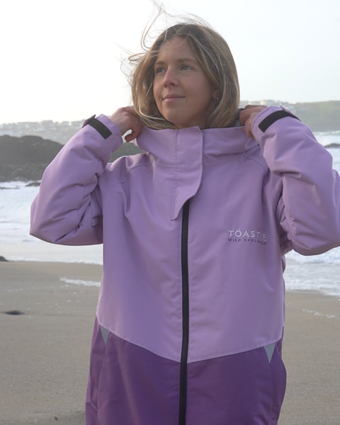 lilac kids all-weather robe
