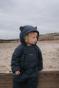 Quilted Onesie | Midnight Houndstooth