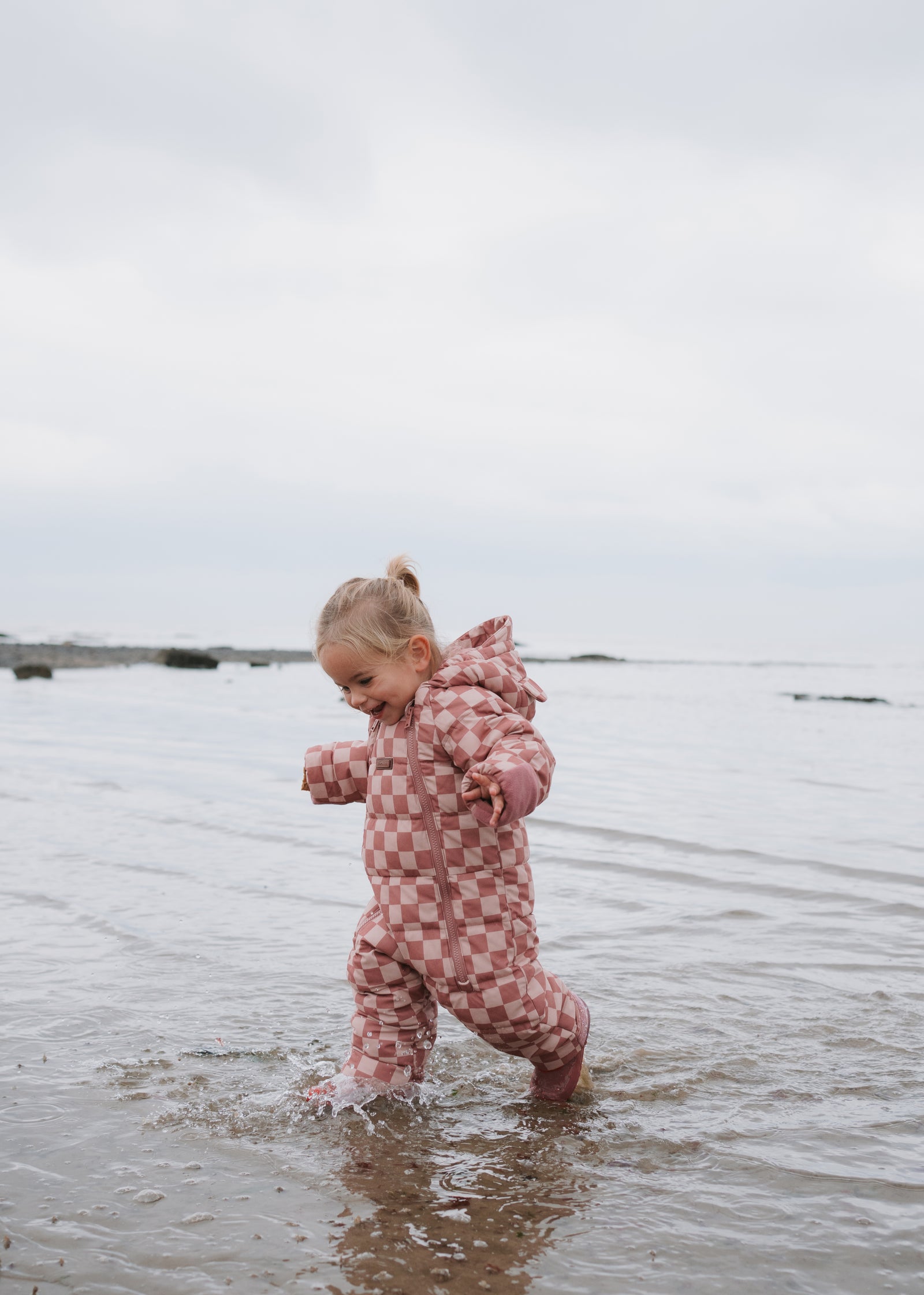 Quilted Onesie | Pink Micro Cord