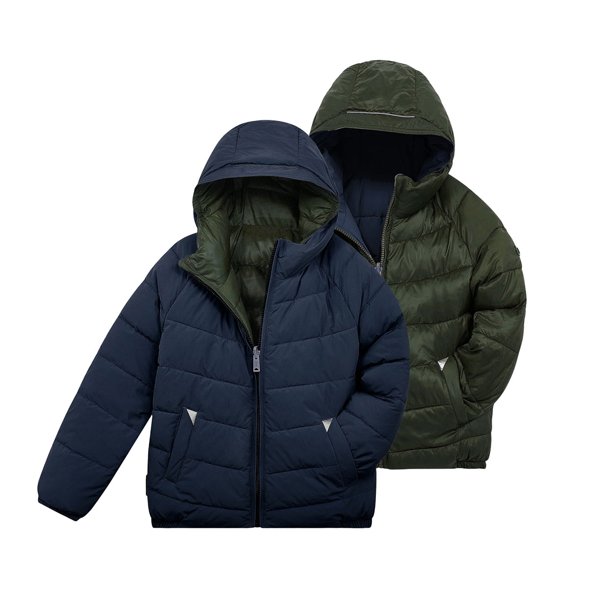 Ink Navy | Balsam Khaki EcoReversible Puffer
