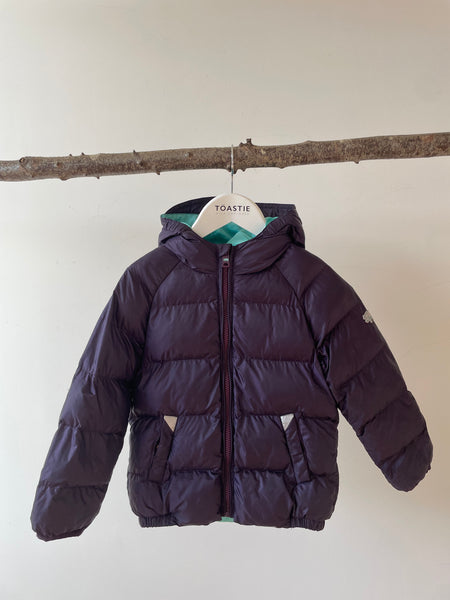 PRELOVED Pac-a-Way Puffer | Inky Purple Teal Lining (3-4 YRS)