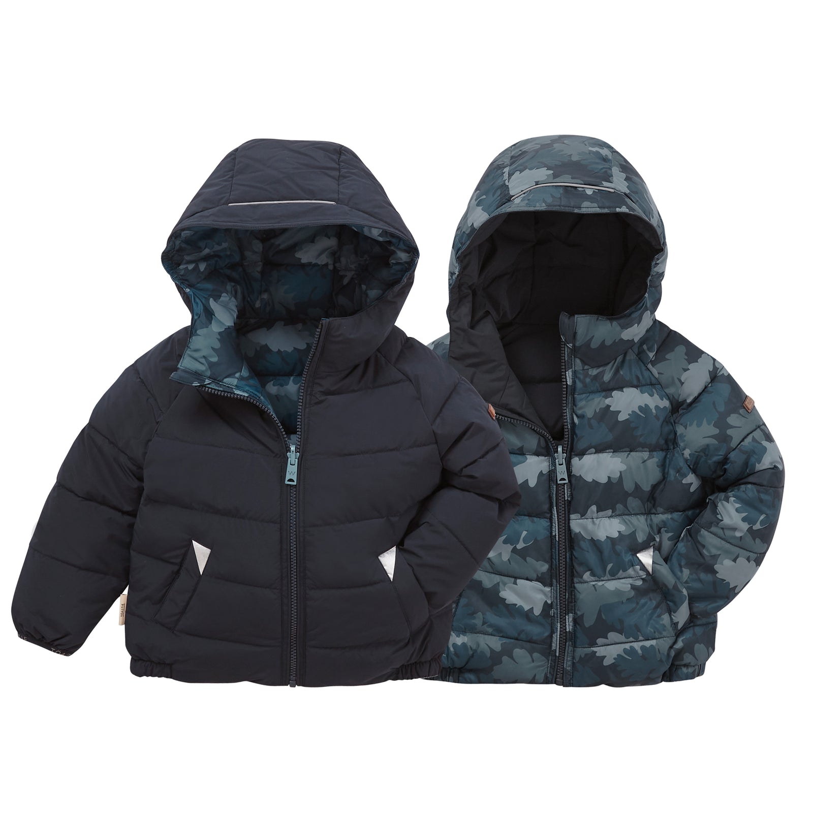 Camo | Ink Navy EcoReversible Puffer 6-18mnths Only