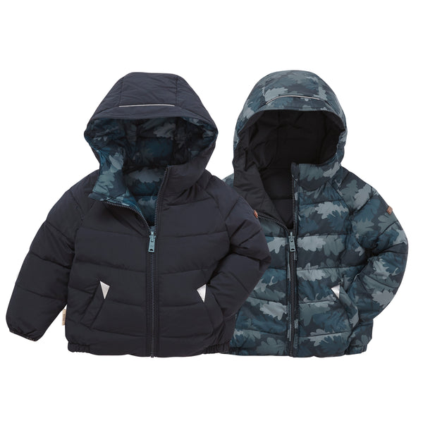 Camo | Ink Navy EcoReversible Puffer 6-18mnths Only