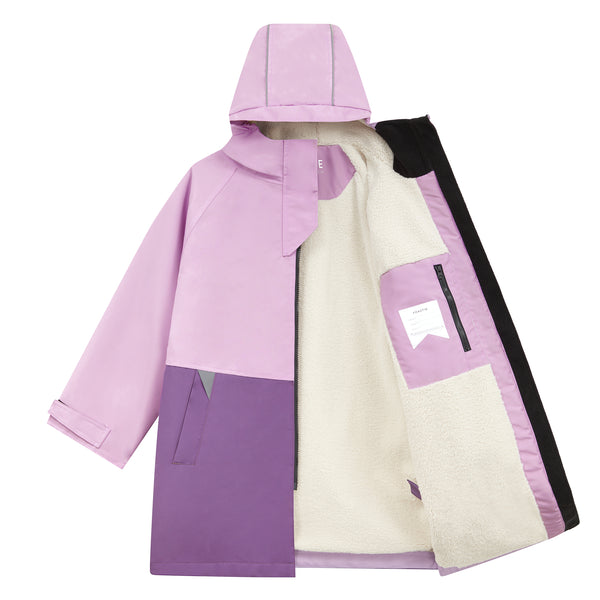 sherpa lined kids changing robe