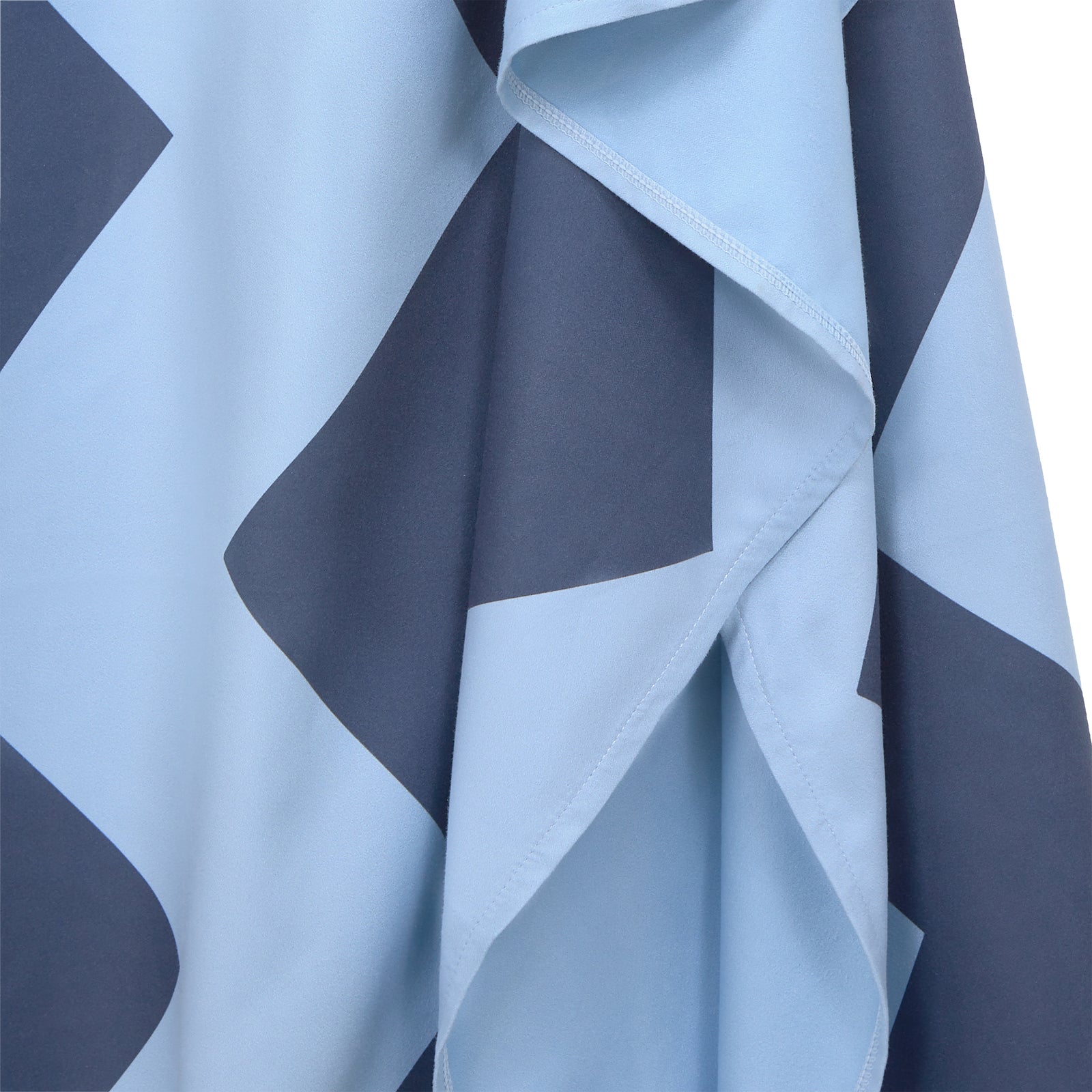 Printed Microfibre Towel | Blue Chevron