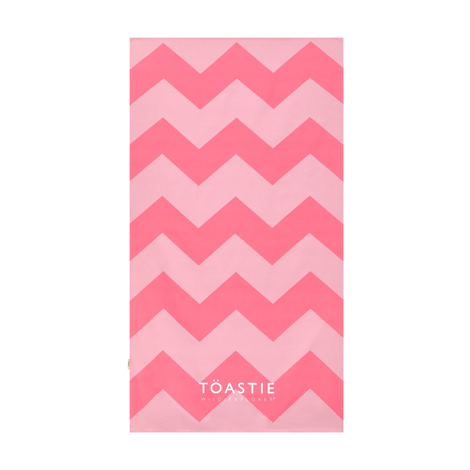 Printed Microfibre Towel | Pink Chevron