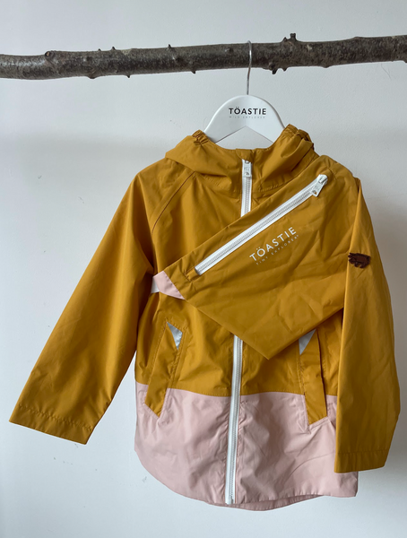 PRELOVED Pack-a-way Raincoat | Yellow/ Pink (Age 5-6 YRS)