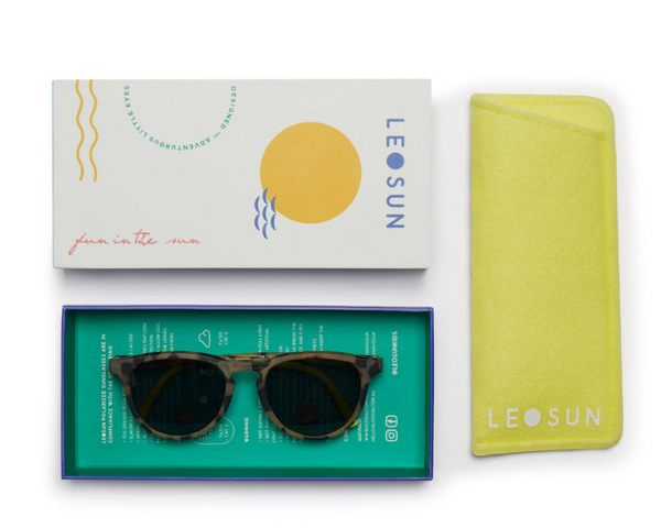 Kids Polarized Sunglasses 3+ years - Oli | Tortoise / Neon