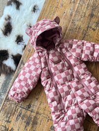 Quilted Onesie | Pink Micro Cord