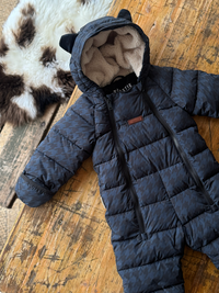 Quilted Onesie | Midnight Houndstooth