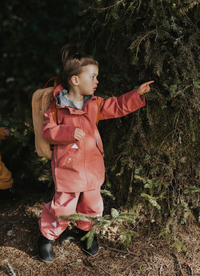 All Season Waterproof Dungarees | Dusky Pink