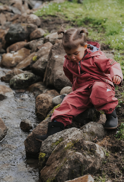 All Season Waterproof Dungarees | Dusky Pink