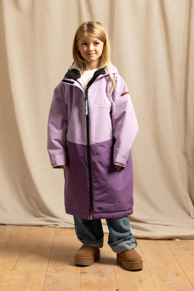 sherpa lined kids changing robe