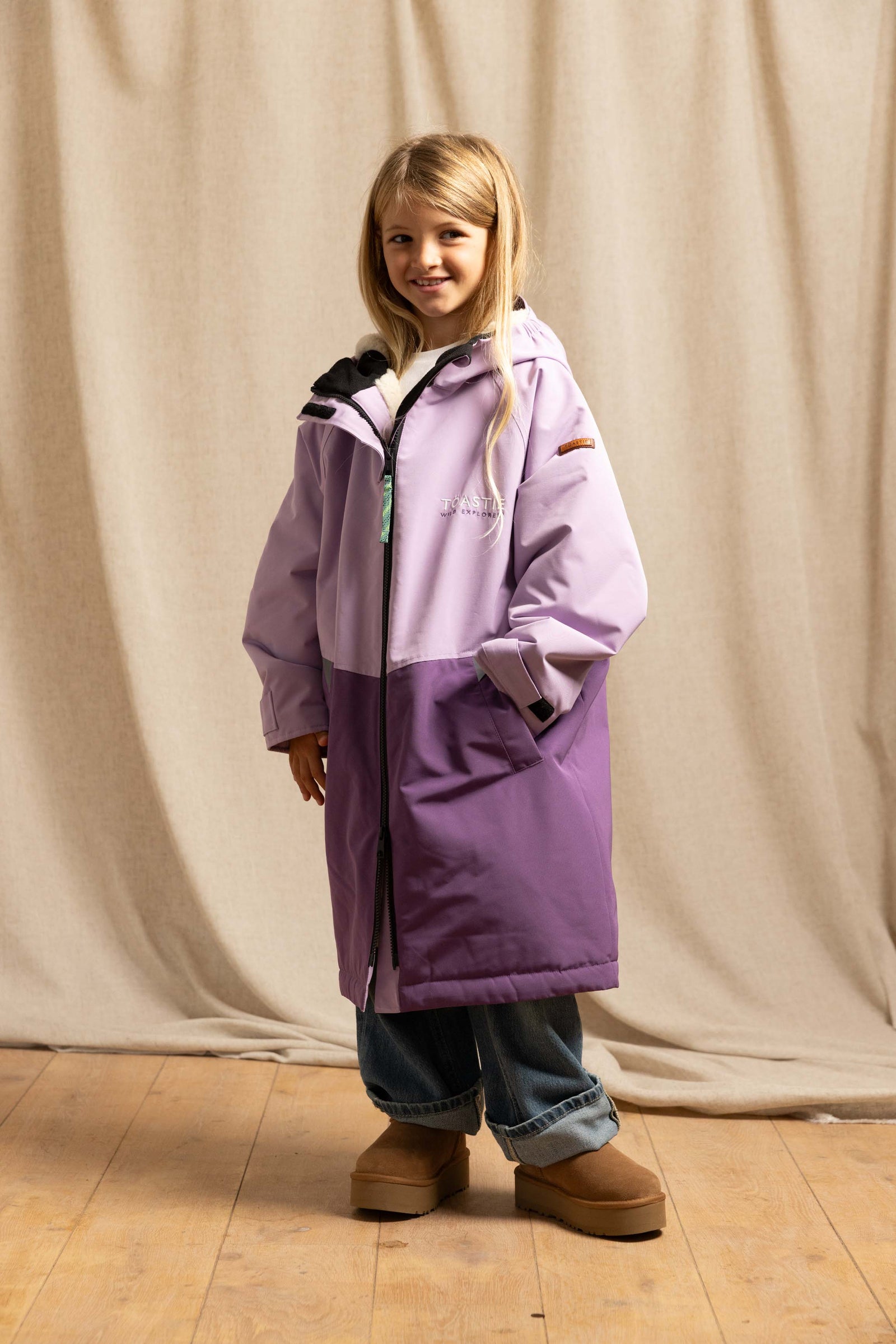 Kids Weatherproof Changing Robe | Lilac