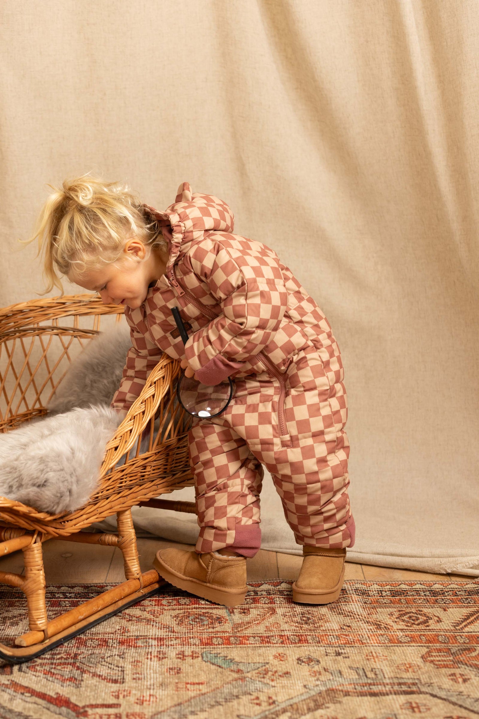 Quilted Onesie | Micro Cord Pink