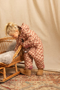 Quilted Onesie | Micro Cord Pink