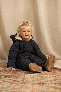 Quilted Onesie | Midnight Houndstooth