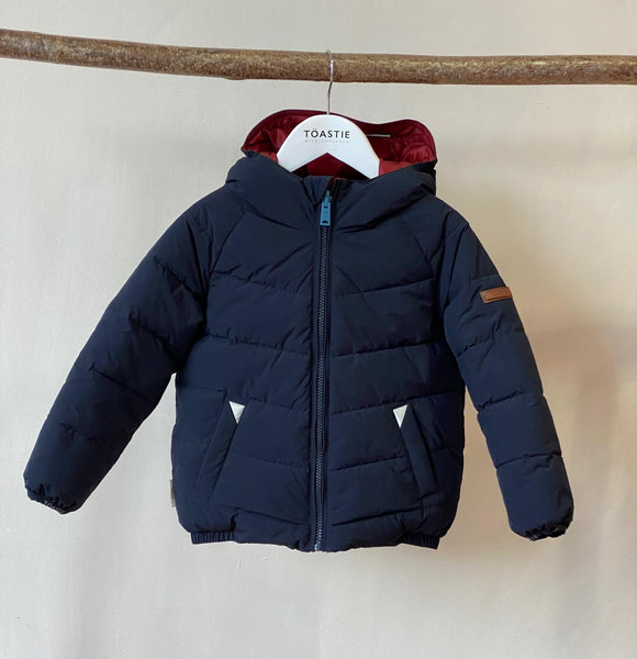 PRELOVED Eco Reversible Puffer | Navy / Cherry (Age 3-4 YRS)