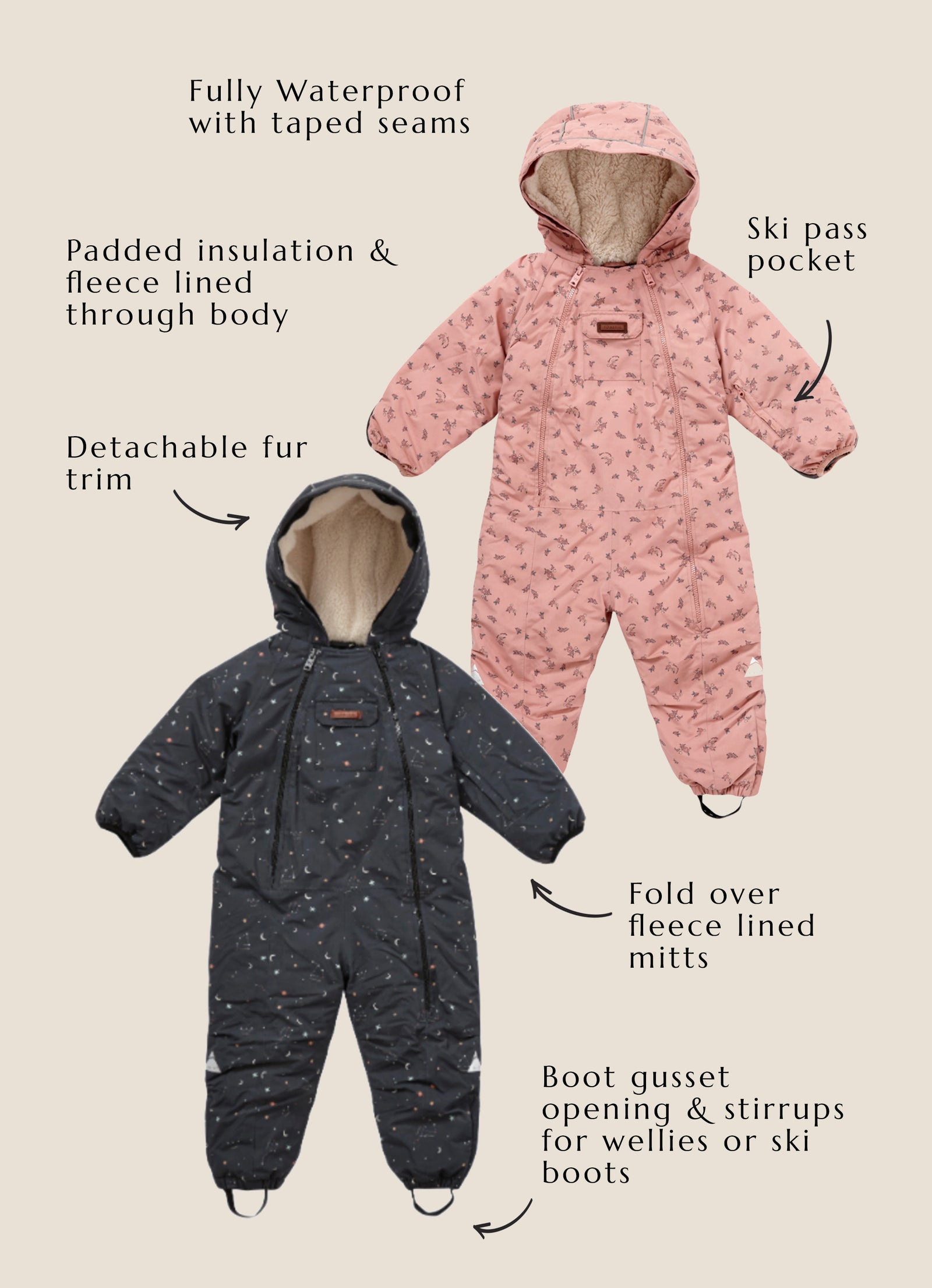 Winter Floral Padded Winter suit