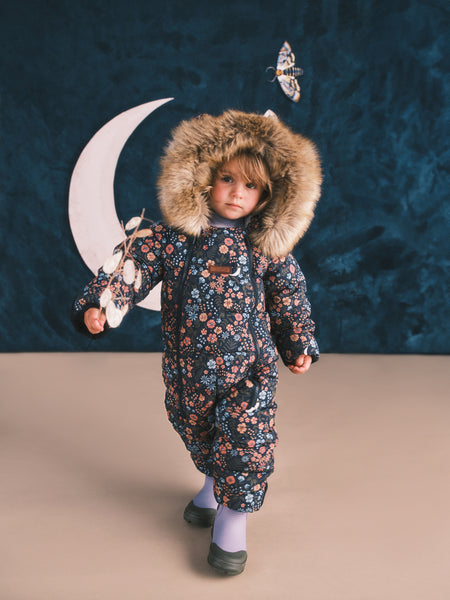 Floral Nightscape Quilted Onesie 0-3yrs