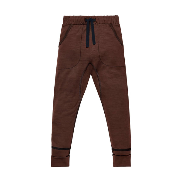 Smalls Merino The 24hr Trouser | Chocolate Brown