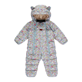 Wild Blue Rose Garden Quilted Onesie